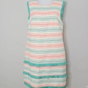 Anthropologie Hutch Woven Tweed Striped Dress L